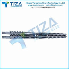 Screw barrel structure increase production for injection extrusion plastic