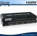 Aikexin 1x4 HDMI Splitter 1 in 4 out hdmi splitter with 3D and 1080P CEC  3