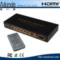 Aikexin 5x1 HDMI Switch 5 in 1 out support 4Kx2K 1080p with Remote Control 