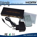 Aikexin 5x1 HDMI Switch 5 in 1 out support 4Kx2K 1080p with Remote Control  3