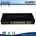 Aikexin 4 Port HDMI Switch 4 in 1 out support 4Kx2K with Remote Control 3