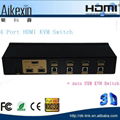 Aikexin 4 port HDMI USB 2.0 KVM Switch 4