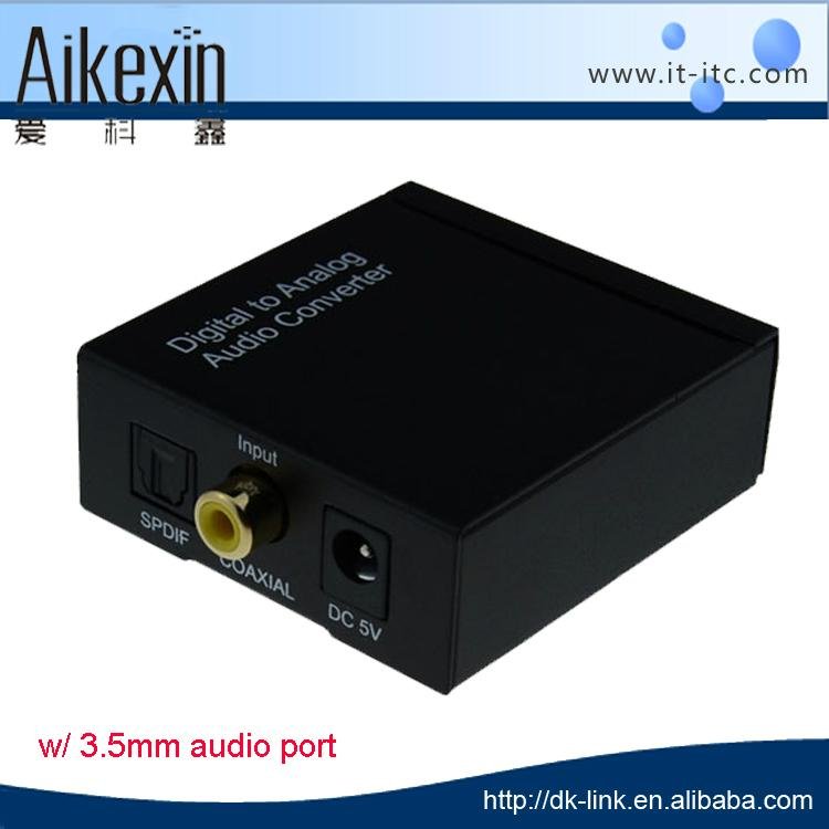 Aikexin Digital to Analog Audio Converter with 3.5mm Audio Output,DAC Converter  2