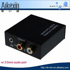 Aikexin Digital to Analog Audio Converter with 3.5mm Audio Output,DAC Converter