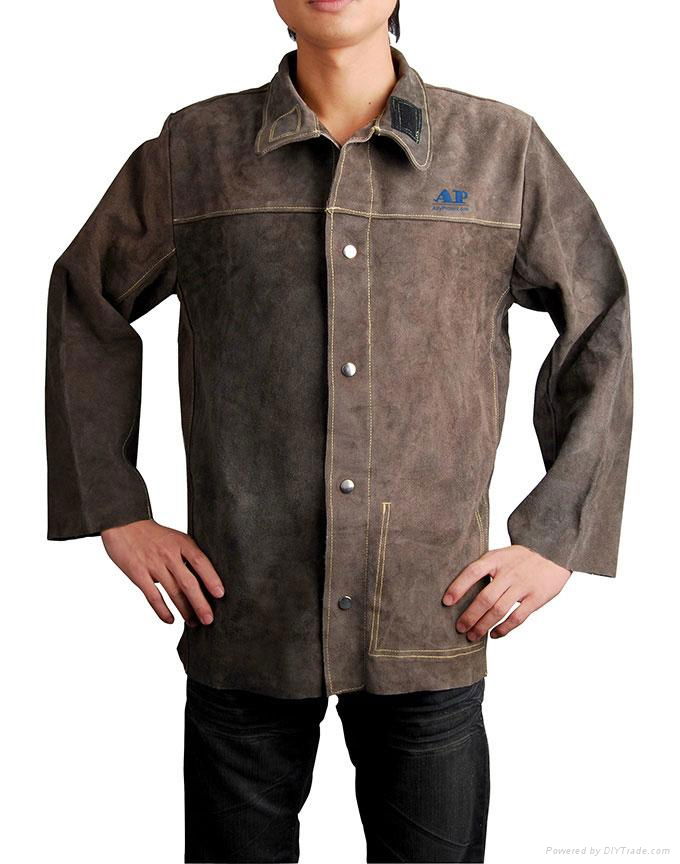 High quality  leather  welding Jacket with full protection 3