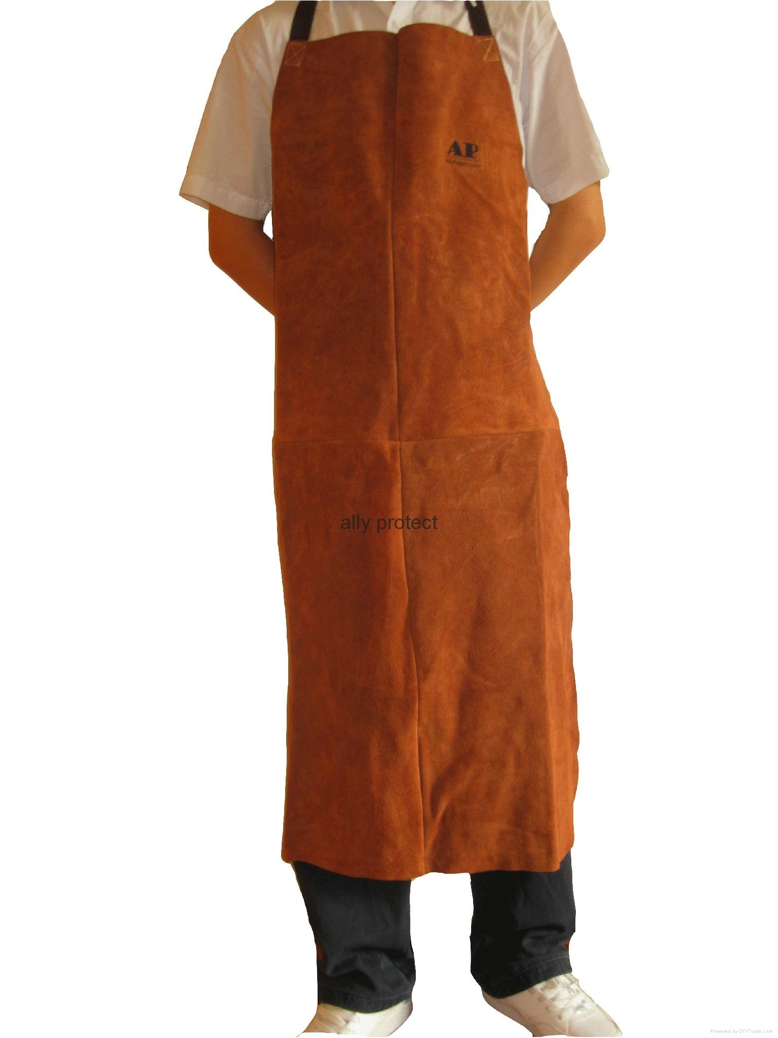 Leather Bib Apron for full protect for body front with CE cetification  2