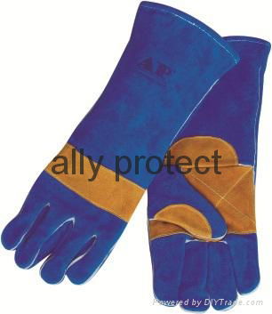 NEW design welding gloves with split cowhide leather reinforced palm and thumb