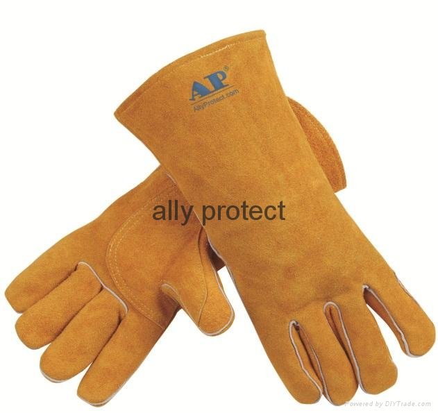 Unique Design Leather Welding Gloves durable gloves