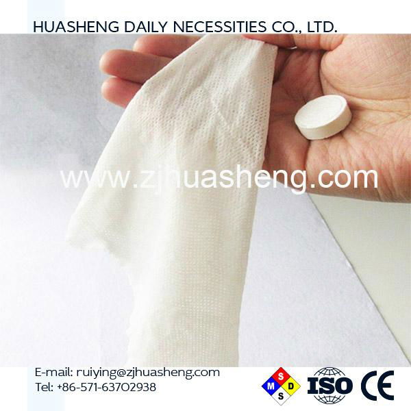 biodegradable cotton paper tissue towel compressed tablet napkin 5