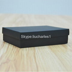 Matte black paper packing gift box from China supplier