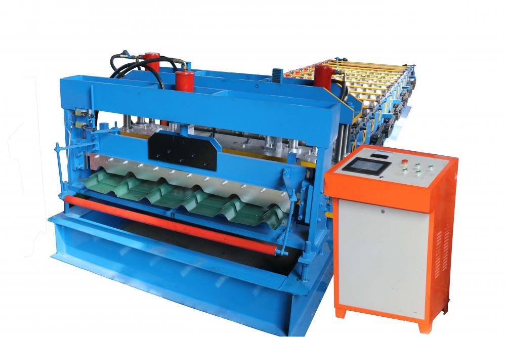 steel glazed roof tile roll forming machine 2