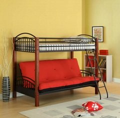 Twin Futon Convertible Wooden Post Bunk Bed