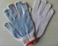 cotton liner with PU beads working gloves 1