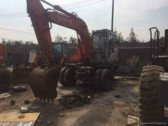 Used Hitachi ex100wd wheel excavator