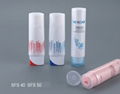 Body lotion cosmetic tubes with double color caps 2