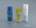 Body lotion cosmetic tubes with double color caps 3