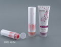 Body lotion cosmetic tubes with double color caps 4