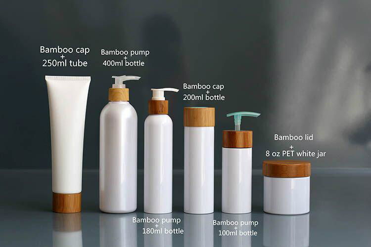 Bamboo cosmetic packaging containers for skin care product