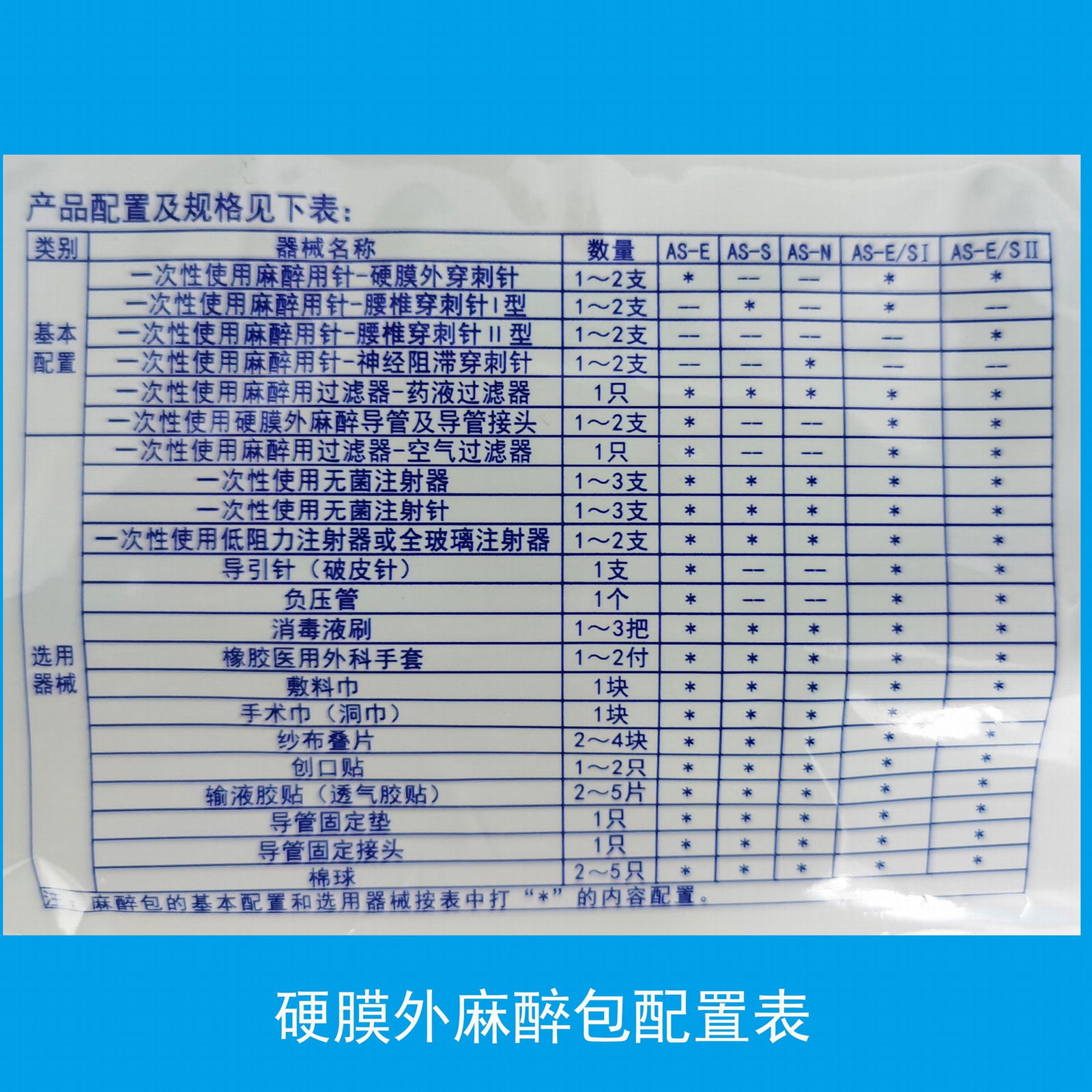 Disposable Spinal Anesthesia Kit( AS-S) 3