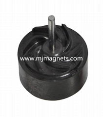 Plastic injection bonded magnet for turbine