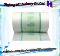 Printed PE film composite non-woven fabric for disposable diapers raw materials