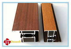 Extruded aluminium profiles for windows and doors