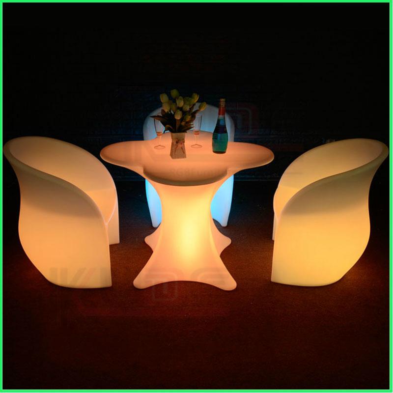 LED Arm Chair and Flower Shape Table Light up Furnitures 4