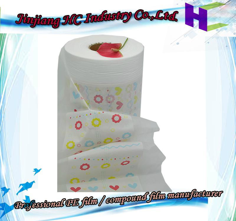 Nonwoven Fabric PE Film for Diapers Under pads and Sanitary Napkins 2