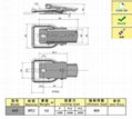 A45 latch lock with two spring，zinc plated pressing fastening latch lock 2