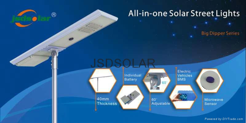 Customized professional street light 30w solar light controller all in one solar 5