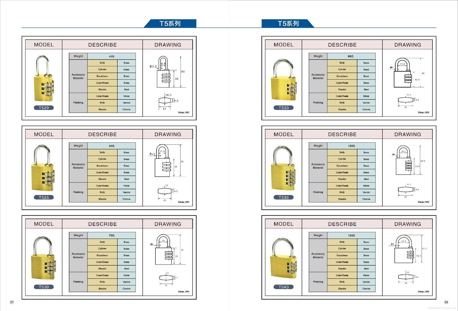 Combination Brass Padlock  2