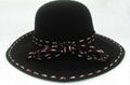 wavyedge string black wool felt round top hat 1