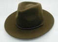 fine western looking wool felt cowboy hat 100% wool felt hat 1