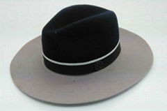 high quality 100% wool felt cap wholesale custom west traditional wool felt hat