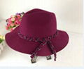 new design winter pure wool felt fedora cap