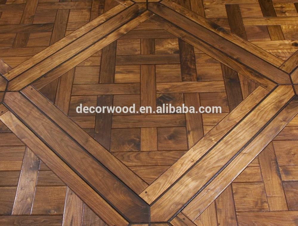 French style white oak solid wood parquet wood floor