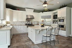 French Style Luxury White Kitchen Cabinet with Kitchen Island