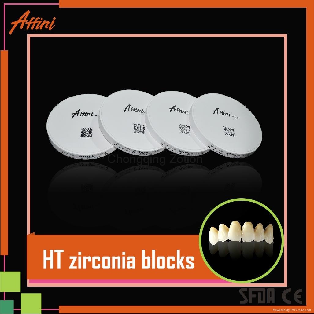 D95 Pre-Colored Zirconia Blanks CAD/CAM Zirconia Milling Discs Dental Zirconia D 3