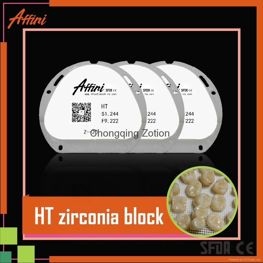 D95 Pre-Colored Zirconia Blanks CAD/CAM Zirconia Milling Discs Dental Zirconia D 4