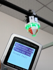 Overhead line fault indicator for indicating short-circuir fault and earth fault