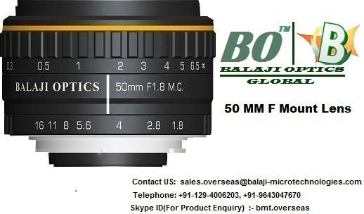 35 MM & 50 MM F MOUNT MACHINE VISION LENS - BALAJI OPTICS