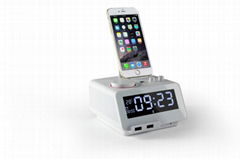 MFi Docking Station  Radio Bluetooth Speaker Clock