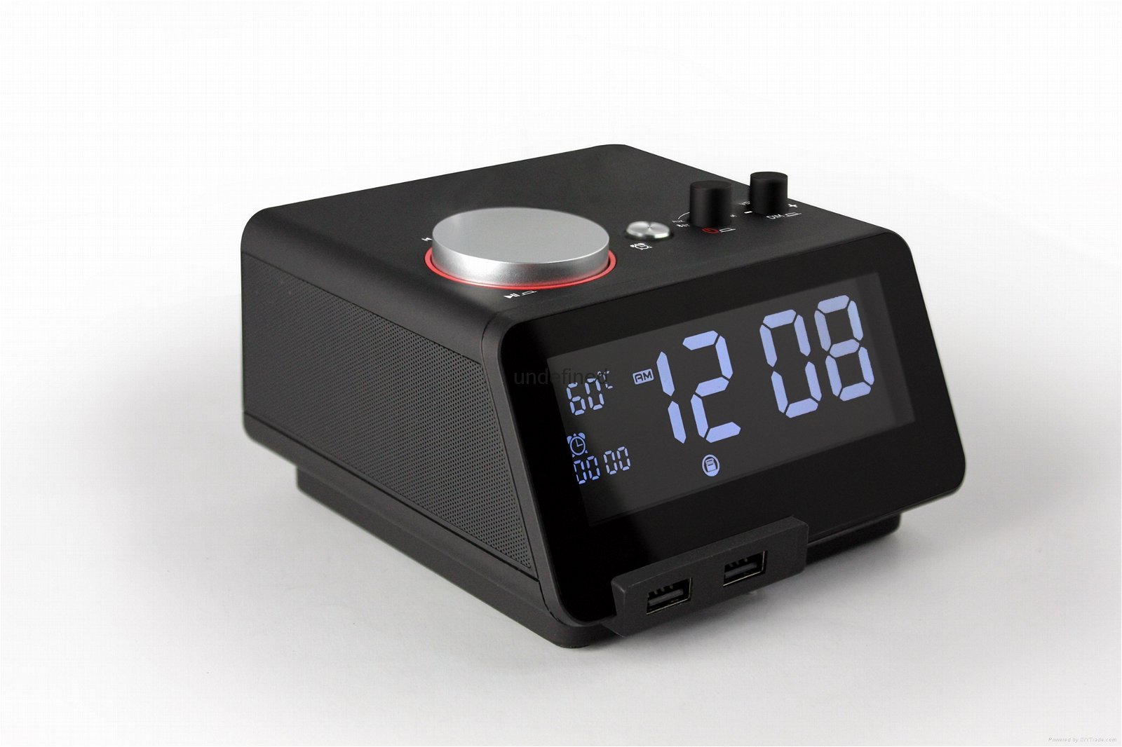 Homtime Bluetooth Speaker with FM Radio Alarm Clock and USB Charging Ports 2