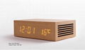 Wooden Bluetooth Speaker Clock Wireless