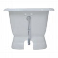 Single Round Pedestal Cast Iron Bathtub