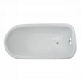 Single Round Pedestal Cast Iron Bathtub 2