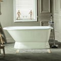 Single Round Pedestal Cast Iron Bathtub 4