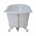 Flat Rim Slipper Cast Iron Bath Tub 2