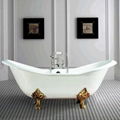  Cast Iron Double-Slipper Clawfoot Tub 4