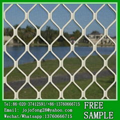 Powder coated amplimesh security window screen